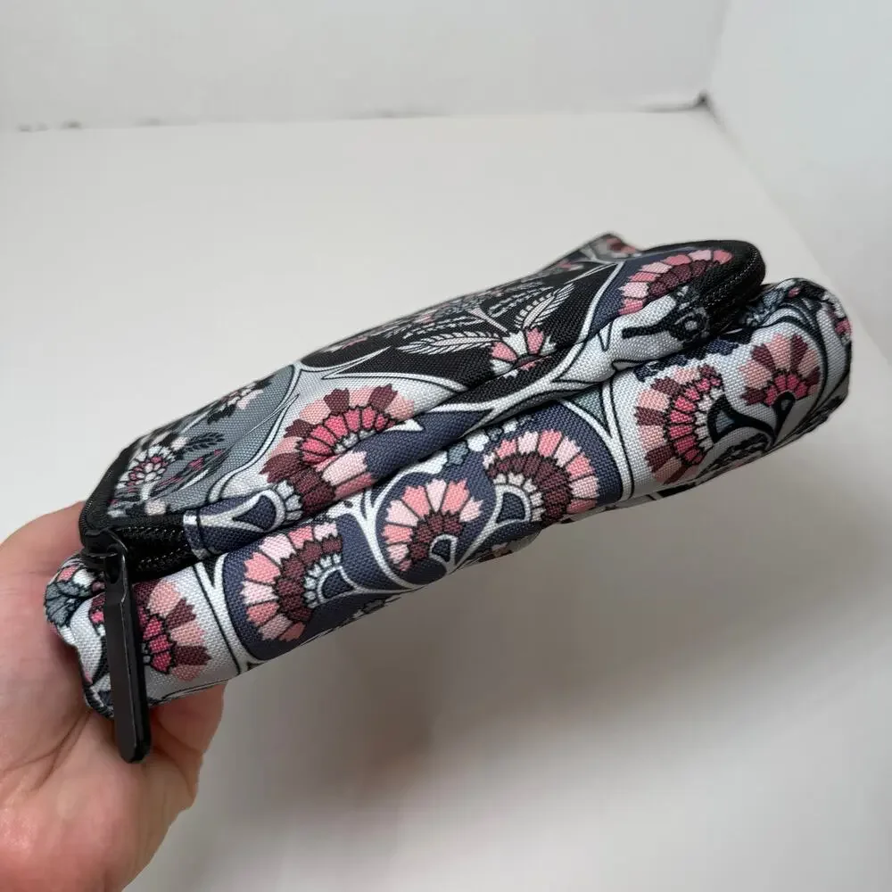 Vera Bradley Ornate Blooms Print Medium Iconic Blush & Brush Makeup Case